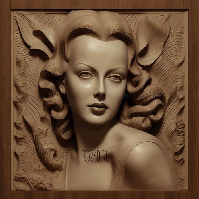 Hedy Lamarr 1 stl model for CNC